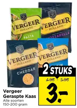 Vomar Voordeelmarkt Vergeer Geraspte Kaas aanbieding