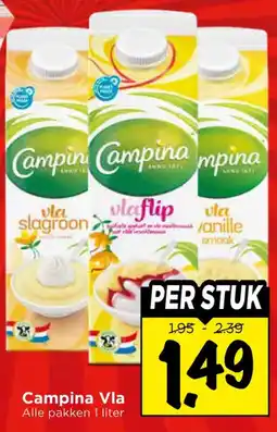 Vomar Voordeelmarkt Alle Campina Vla aanbieding