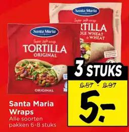Vomar Voordeelmarkt Santa Maria Wraps aanbieding
