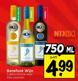 Vomar Voordeelmarkt Barefoot Wijn aanbieding