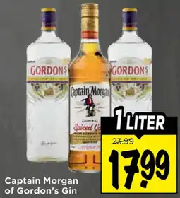 Vomar Voordeelmarkt Captain Morgan of Gordon's Gin aanbieding