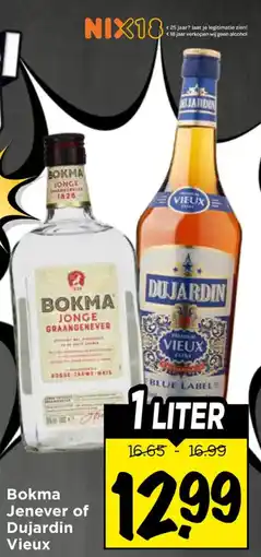 Vomar Voordeelmarkt Bokma Jenever of Dujardin Vieux aanbieding