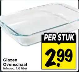 Vomar Voordeelmarkt Glazen Ovenschaal aanbieding