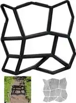 Bol.com tuinpad mal - 9 vakken - voor tuintegels - terras - 3,5 x 35 x 35 cm - kunststof - zwart aanbieding