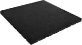 Bol.com IVOL Rubber tegels 30 mm - 0.75 m² (3 tegels van 50 x 50 cm) - Zwart aanbieding