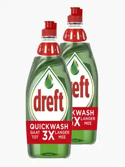 Flink Dreft Quickwash original vloeibaar afwasmiddel 520ml x2 aanbieding