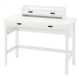 IKEA Brytning Bureau met opbouwdeel, wit, 110x53 cm aanbieding