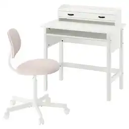 IKEA Brytning / bleckberget Bureau en stoel, wit/oranje-bruin, 85x53 cm aanbieding