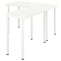 IKEA Lagkapten / linnmon L-vormig bureau, wit, 120x160 cm aanbieding