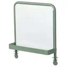 IKEA Een groen relatera verrijdbaar whiteboard met een frame, plank en wieltjes aanbieding