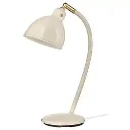 IKEA RÖdflik lamp, wit, gewelfde hals, verstelbare kap, messing accenten aanbieding