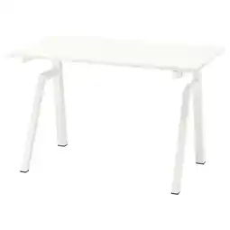 IKEA Trotten Bureau zit/sta, elektrisch/wit, 120x70 cm aanbieding