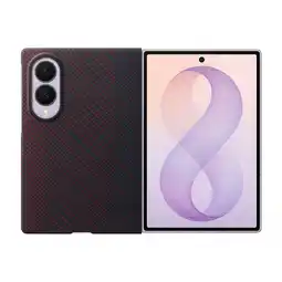 MediaMarkt Samsung Carbon Magnet Telefoonhoesje Voor Samsung Galaxy Z Fold8 Rood aanbieding