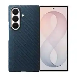 MediaMarkt Samsung Carbon Magnet Telefoonhoesje Voor Samsung Z Fold8 Ultra Blauw aanbieding