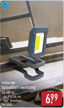 ALDI WORKZONE Oplaadbare werklamp aanbieding