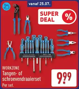 ALDI WORKZONE Tangen of schroevendraaierset aanbieding