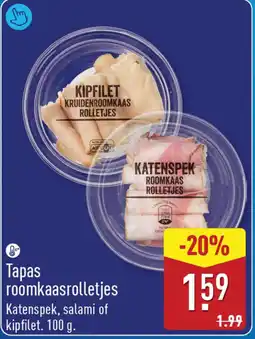 ALDI Tapas roomkaasrolletjes aanbieding