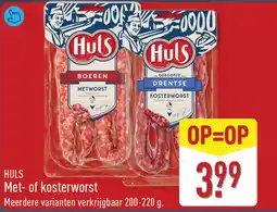 ALDI HULS Met of kosterworst aanbieding