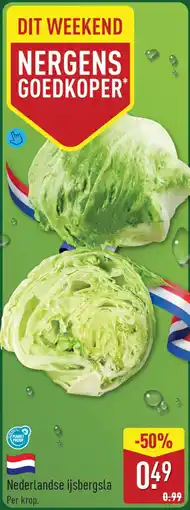 ALDI Nederlandse ijsbergsla aanbieding