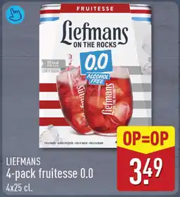 ALDI LIEFMANS 4-pack fruitesse 0.0 aanbieding
