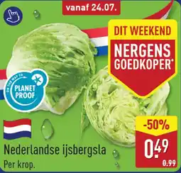 ALDI Nederlandse ijsbergsla aanbieding