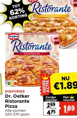 Vomar Voordeelmarkt DIEPVRIES Dr. Oetker Ristorante Pizza aanbieding