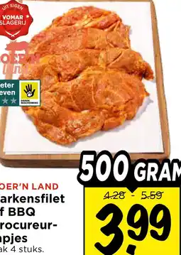 Vomar Voordeelmarkt Varkensfilet of BBQ Procureur- lapjes aanbieding