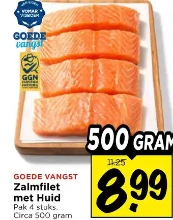 Vomar Voordeelmarkt GOEDE VANGST Zalmfilet met Huid aanbieding