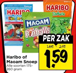 Vomar Voordeelmarkt Haribo of Maoam Snoep aanbieding
