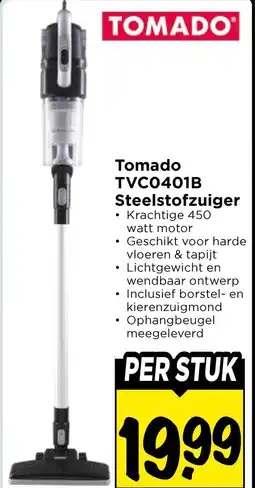 Vomar Voordeelmarkt Tomado TVC0401B Steelstofzuiger aanbieding
