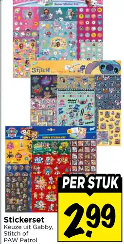 Vomar Voordeelmarkt Stickerset aanbieding