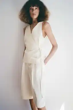 Wehkamp Mango jumpsuit met linnen - ecru aanbieding