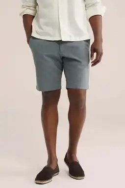 Wehkamp WE Fashion regular chino short groen aanbieding