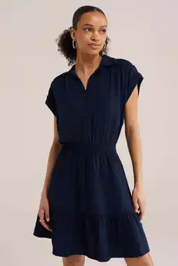 Wehkamp WE Fashion korte jurk donkerblauw aanbieding