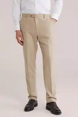 Wehkamp WE Fashion slim pantalon beige aanbieding