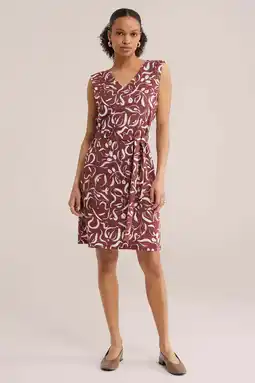 Wehkamp WE Fashion zomerjurk donkerrood aanbieding