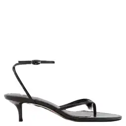 Wehkamp Mango lakleren sandalen donkerbruin aanbieding
