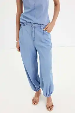 Wehkamp Mango barrel broek - lichtblauw aanbieding