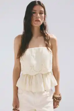 Wehkamp Mango broderie top - beige aanbieding