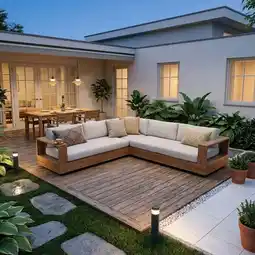 Wehkamp Studio LIVIT loungebank Cereme teak aanbieding