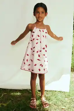 Wehkamp Mango Kids zomerjurk met print - ecru aanbieding
