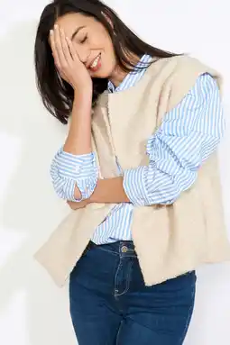Wehkamp LOLALIZA teddy gilet beige aanbieding