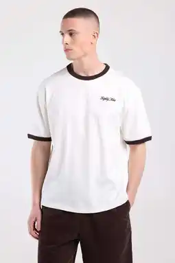 Wehkamp America Today relaxed fit T-shirt met print - wit aanbieding