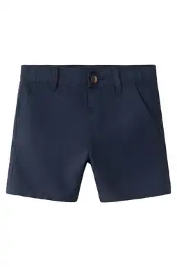 Wehkamp Mango Kids linnen chino short - donkerblauw aanbieding