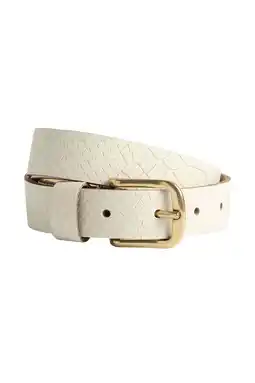 Wehkamp Petrol industries Plus Size leren riem ecru aanbieding