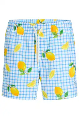Wehkamp JACK & JONES PANTS STUDIO zwemshort JPSTMAUI lichtblauw/wit aanbieding
