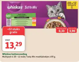 Maxi Zoo whiskas tasty mix aanbieding