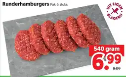 Dekamarkt Runderhamburgers aanbieding