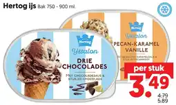 Dekamarkt Hertog ijs aanbieding