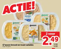 Dekamarkt G’woon brood en toast salades aanbieding